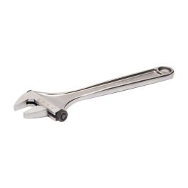Irimo Llave ajustable de moleta lateral 12" cromada 001051, acero aleado, cabeza en ángulo de 15°, escala en mm
