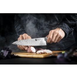Zwilling 30571-201-0 Cuchillo de Chef TANREI 20 cm Acero Inoxidable - Hoja de Acero, Mango Negro, 230g