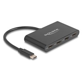 Delock Hub USB-C con 4 Puertos, USB 3.2 Gen 1, 3 x USB-C + 1 x USB-C PD de 100 W, 5 Gbit/s, Aluminio Negro para Windows, Mac, Linux, iOS Precio: 46.6213. SKU: B14N753LXA
