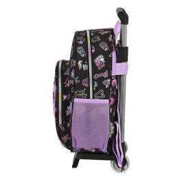 Mochila Escolar con Ruedas Monster High Creep Negro 28 x 34 x 10 cm