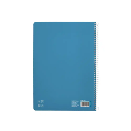 Liderpapel Cuaderno Espiral A4 Pautaguía Tapa Blanda 80 Hojas 75gr Cuadro Pautado 4mm Azul