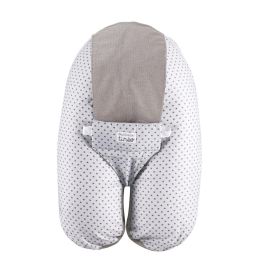TINEO Multirelax - Cojín de maternidad escalable - Esponja - Gris y lunares TINEO Multirelax - Cojín de maternidad escalable - Esponja - Gris y lunares