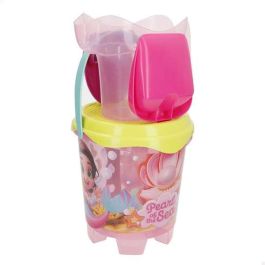Color Baby Set de Juguete Cubo de Playa Castillo Perla del Mar Ø18 cm con Pala, Rastrillo y Regadera para Niños +3 Años Color Baby Set de Juguete Cubo de Playa Castillo Perla del Mar Ø18 cm con Pala, Rastrillo y Regadera para Niños +3 Años