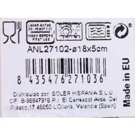 La Mediterranea Bol "Anllo" Nordic Ivory Brillo 18 cm (12 Unidades)