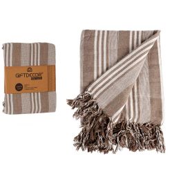 Multiusos Rayas Beige 235x205 cm - Giftdecor - 70% algodón, 25% poliéster (8 Unidades) Precio: 42.95000028. SKU: S3610067