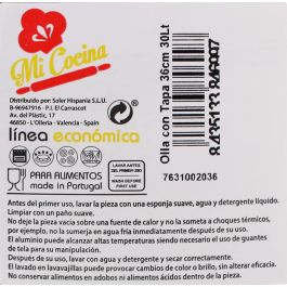 Mi Cocina Olla con Tapa de Aluminio 36 cm 30 Litros