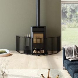 Barrera cortafuegos para chimenea o estufa de leña de 6 lados - 360 cm - Negro - NORDLINGER PRO Precio: 138.5000001. SKU: B1EJYK9RBL