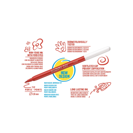 Carioca Rotulador Joy Caja 6 Colores Surtidos Punta Fina Lavables