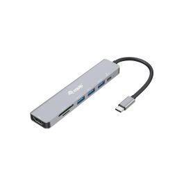 Equip Docking USB-C 9in1 USB-C 1xHDMI 4K/60Hz 3xUSB-A Lector Tarjetas 1xUSB-C Alimentacion 100WCable 25cm Carcasa Aluminio Precio: 32.49999984. SKU: B19CVRFZQ9