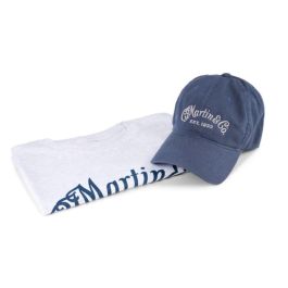 Martin Pack Camiseta gris + Gorras azul