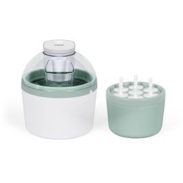 Livoo DOM461 Heladera 1 L con Depósito Acumulador de Frío, Cuchilla Mezcladora, Tapa Transparente y Molde para 7 Helados con Palitos
