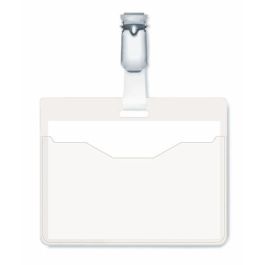 Durable 8106-19 Caja 25 Identificadores Transparentes con Pinza 60x90 mm