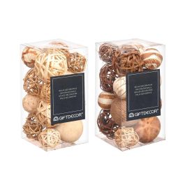 Set de 2 Bolas Surtidas Giftdecor - Madera y Fibra Natural - 10x20x10 cm (12 Unidades) Set de 2 Bolas Surtidas Giftdecor - Madera y Fibra Natural - 10x20x10 cm (12 Unidades)