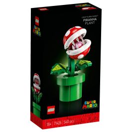 Lego Super Mario 71426 Planta Piraña, Figura Articulada con Tubo y 2 Piezas, Modelo para Adultos, Idea de Regalo