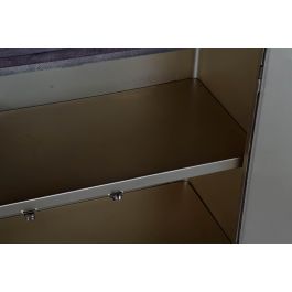 DKD Home Decor Buffet Loft Dorado de Metal con 4 Puertas y 4 Estanterías - Mueble Aparador de Almacenamiento 152x35x69 cm