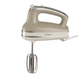 Ariete Batidora Amasadora 450W Vintage Beige con Accesorios de Acero Inoxidable