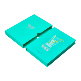 Belius Cocktails Mojito Bolígrafo y Cartera de Aluminio Verde Plateado con Relieve, Tinta Azul, Caja Diseño