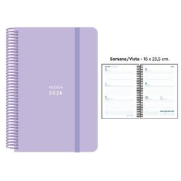 Agenda Anual (2026) Senfort Pastel Espiral Tapa Pp Con Goma 160X235 S/V Lila Precio: 11.68999997. SKU: B1FRXNMK5P