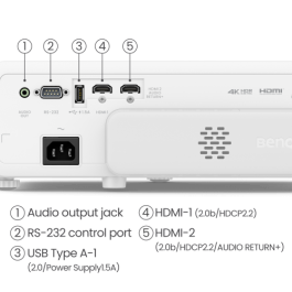 BenQ TK710STi videoproyector Proyector de alcance estándar 3200 lúmenes ANSI DLP UHD 4K (3840x2160) 3D Negro, Blanco BenQ TK710STi videoproyector Proyector de alcance estándar 3200 lúmenes ANSI DLP UHD 4K (3840x2160) 3D Negro, Blanco