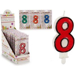 Vela Cumpleaños 8 Surtidos Colores Arte Regal 2x14x8 cm (72 Unidades) Precio: 30.50000052. SKU: B1KJM5MCY5