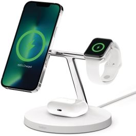 Belkin WIZ017vfWH Cargador Inalámbrico MagSafe 3 en 1 para iPhone 12/13 Series, Auriculares, Smartwatch Blanco Precio: 155.98999955. SKU: B15RVZDBAZ