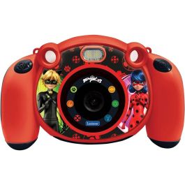 LEXIBOOK Cámara Digital Prodigiosa Ladybug Pantalla LCD 2" HD 1920x1080 Tarjeta SD 32GB Batería 400mAh Cable USB-C