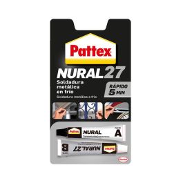 Pattex Nural 27 Soldadura Metálica en Frío Rápida 22ml 1768322 - Gris, Resistente a la Intemperie, para Metal