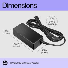 HP 45W USB-C LC Power Adapter HP 45W USB-C LC Power Adapter