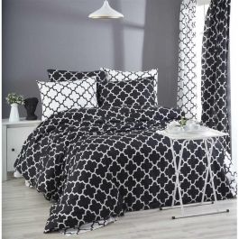 Juego de cama ASI8683742032472 - 1 funda nórdica 220x240 cm + 2 fundas de almohada 60x60 cm - 100% algodón reforzado - Negro Precio: 58.88999941. SKU: B1CKYC4JLH