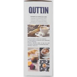 Quttin Soporte para 24 Cápsulas de Café Rotatorio - 13.5 x 33 x 13.5 cm (6 Unidades)