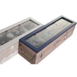 Caja Infusiones Atlantico DKD Home Decor Azul Blanco 9 x 8 x 30 cm (2 Unidades) Caja Infusiones Atlantico DKD Home Decor Azul Blanco 9 x 8 x 30 cm (2 Unidades)