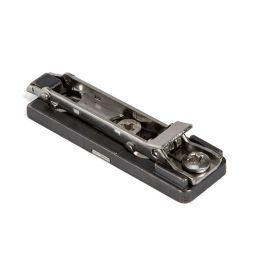 Salice Zmk 3R Base Recta Clip H3 Titanio para Bisagras con Amortiguación Decelerante y Regulación Excéntrica