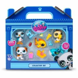 Bandai BF00517 Littlest Pet Shop Set de Coleccionista Generación 7 Tema Playa con 5 Animales y Accesorios Bobble-Heads para Niños 4+