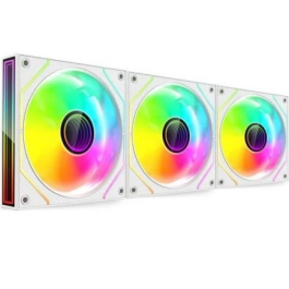 Mars Gaming MF-3DPROKIT/ 12cm Ventiladores ARGB Blanco (Pack 3) con HUB y Mando a Distancia
