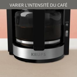 KRUPS KM321010 Pro Aroma Plus Cafetera de filtro eléctrica, 1,25 L o 15 tazas, Cafetera, Negro y acero inoxidable