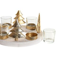 Portavela Navidad Moderna DKD Home Decor Dorado Natural 11.5 x 21 x 21 cm (2 Unidades) Portavela Navidad Moderna DKD Home Decor Dorado Natural 11.5 x 21 x 21 cm (2 Unidades)
