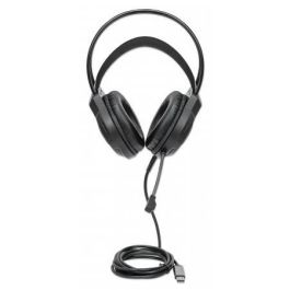 MANHATTAN 180696 Auriculares Gaming Over-Ear RGB USB con Micrófono Cableado para PC, PS5, PS4, Switch