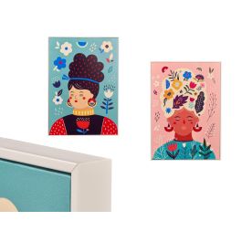 Giftdecor Cuadro Mujer Colores Surtidos 50x70 cm con Marco Blanco de Canvas y MDF (4 Unidades) Precio: 68.4999997. SKU: B1FYSNY32W