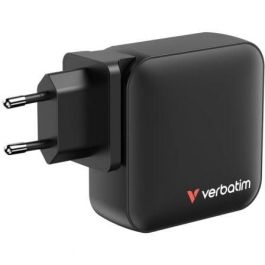 Verbatim 32216 Cargador de Pared GaN 165W Universal para Viaje con 3 USB-C y 1 USB-A, Carga Rápida Múltiple y Compacto