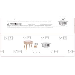 Inde Mesita de Noche Auxiliar de Madera Moblekit - 40 cm (L) x 30 cm (An) x 47 cm (Al) (4 Unidades)