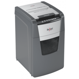 Rexel 2020150XEU Optimum AutoFeed+ 150X Trituradora de Papel Corte Cruzado, 150 Hojas, 44L, 55 dB, Negro/Gris