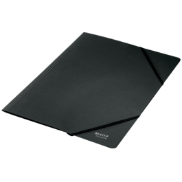 Leitz 39080095 Carpeta de Cartón con Gomas A4 Reciclado Negro 100% Portafirmas Capacidad 250 Hojas Cierre Elástico