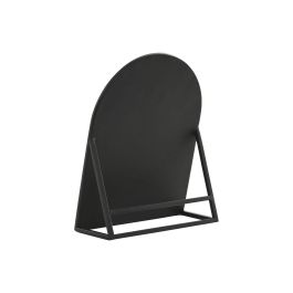 Espejo con Soporte Home ESPRIT Negro Cristal Hierro 20 x 8,5 x 25 cm