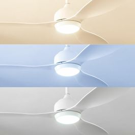Ventilador de Techo con Luz LED y 3 Aspas ABS Flaled InnovaGoods Blanco 36 W 52" Ø132 cm Ventilador de Techo con Luz LED y 3 Aspas ABS Flaled InnovaGoods Blanco 36 W 52" Ø132 cm