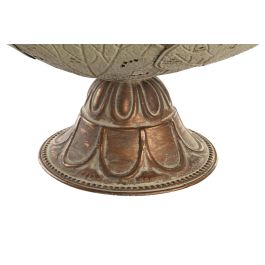 DKD Home Decor Frutero Tropical de Metal Dorado con Diseño Hoja y 3 Pisos - 80 cm Alto x 42 cm Ancho x 42 cm Largo