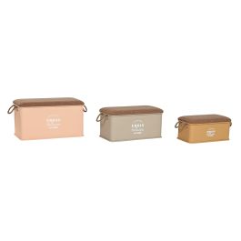 DKD Home Decor Baúl Urban Set de 3, Metálico y PU, Estilo Factory con Asa, para Almacenaje, 69.5 x 36.5 x 38.5 cm Precio: 124.88999996. SKU: B1AN25NTPE