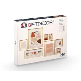 Set 8 Portafotos Mural Giftdecor Madera Natural 52.5x42.5x9.5 cm (4 Unidades) Set 8 Portafotos Mural Giftdecor Madera Natural 52.5x42.5x9.5 cm (4 Unidades)
