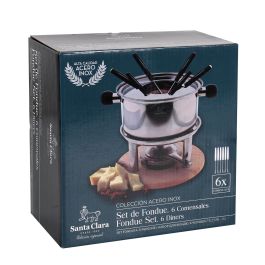 Fondue de Acero Inoxidable para 6 Comensales Santa Clara (2 Unidades)