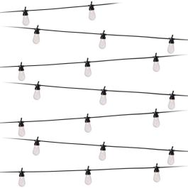 Party Lighting Guirnalda Vintage 20 LEDs Luz Cálida IP44 12.5m para Interior/Exterior Party Lighting Guirnalda Vintage 20 LEDs Luz Cálida IP44 12.5m para Interior/Exterior