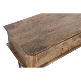 DKD Home Decor Consola Colonial Negro y Natural 116x40x77 cm Mango y Metal